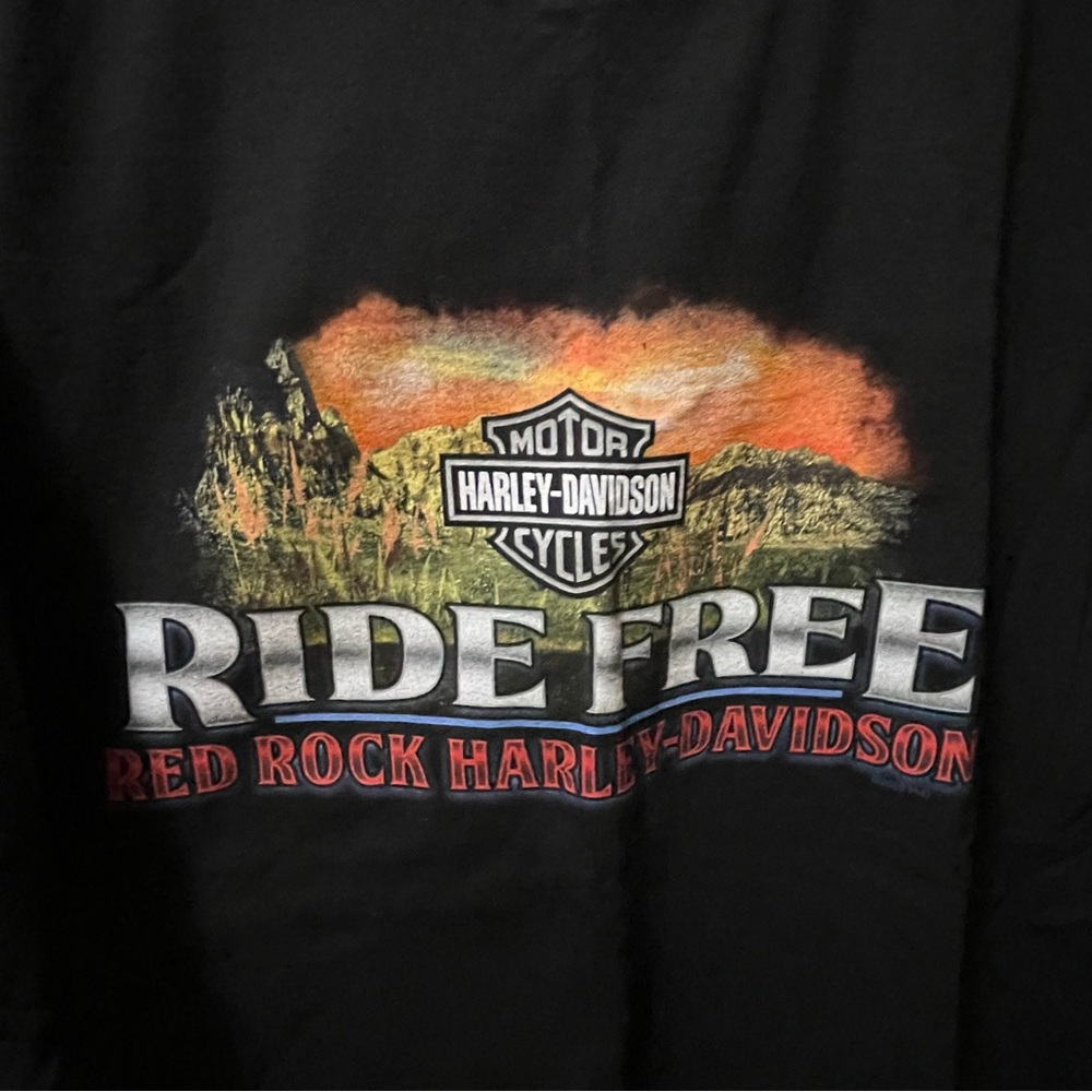 Harley-Davidson Black Short Sleeve Tee Ride Free - Picture 2 of 6